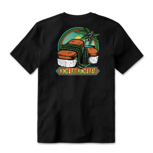Kinda Fit Kinda Fat Muscles and Musubi Tee (Black)