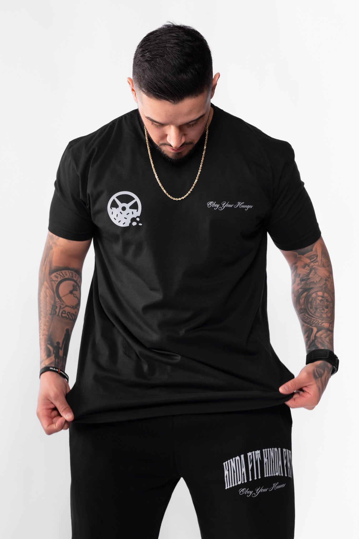 Kinda Fit Kinda Fat Obey Your Hunger Tee (Black)