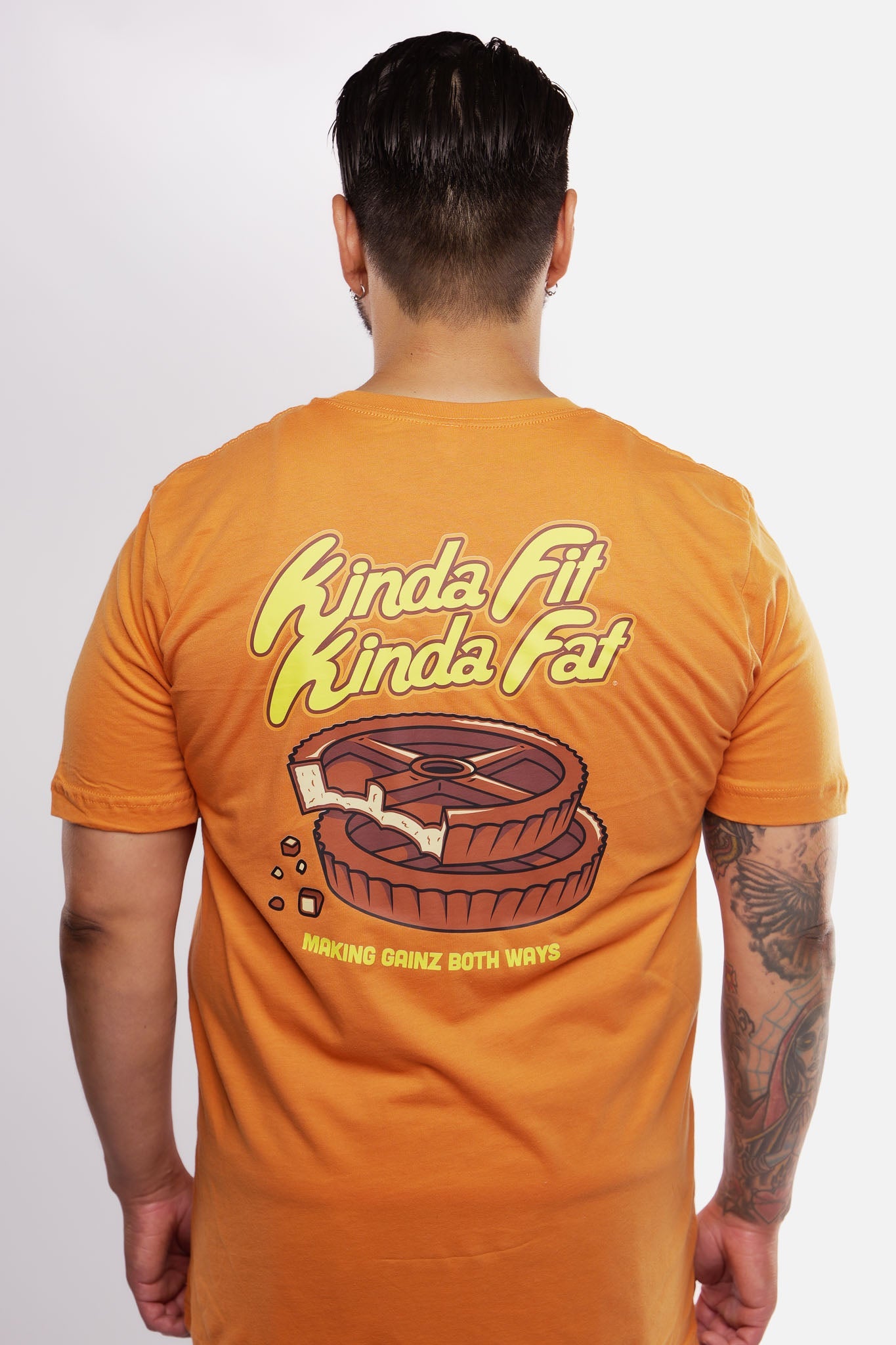 Kinda Fit Kinda Fat Peanut Buffer Cup Tee (Orange)