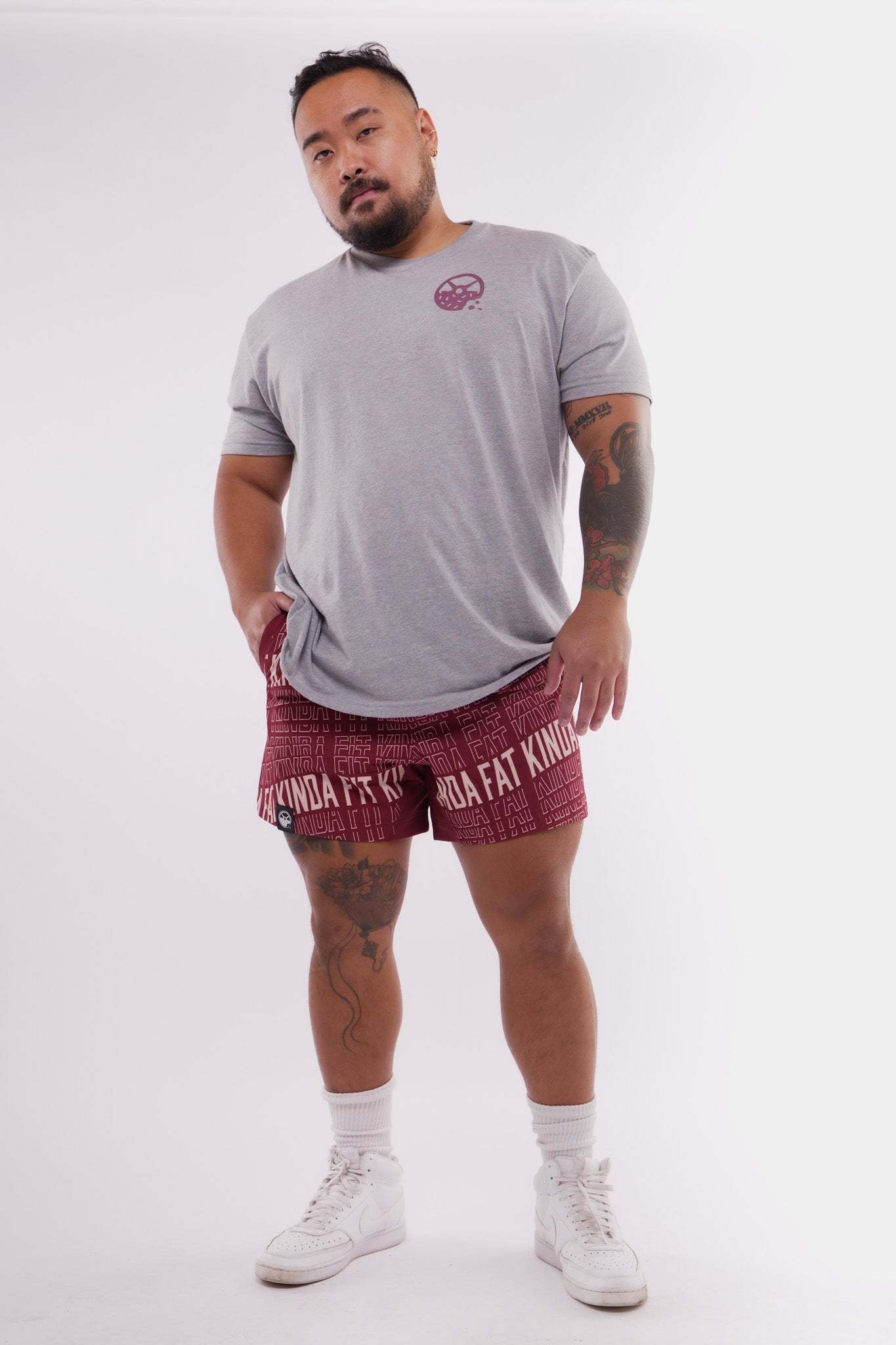 Kinda Fit Kinda Fat Premium Bacon 5.5" Training Shorts