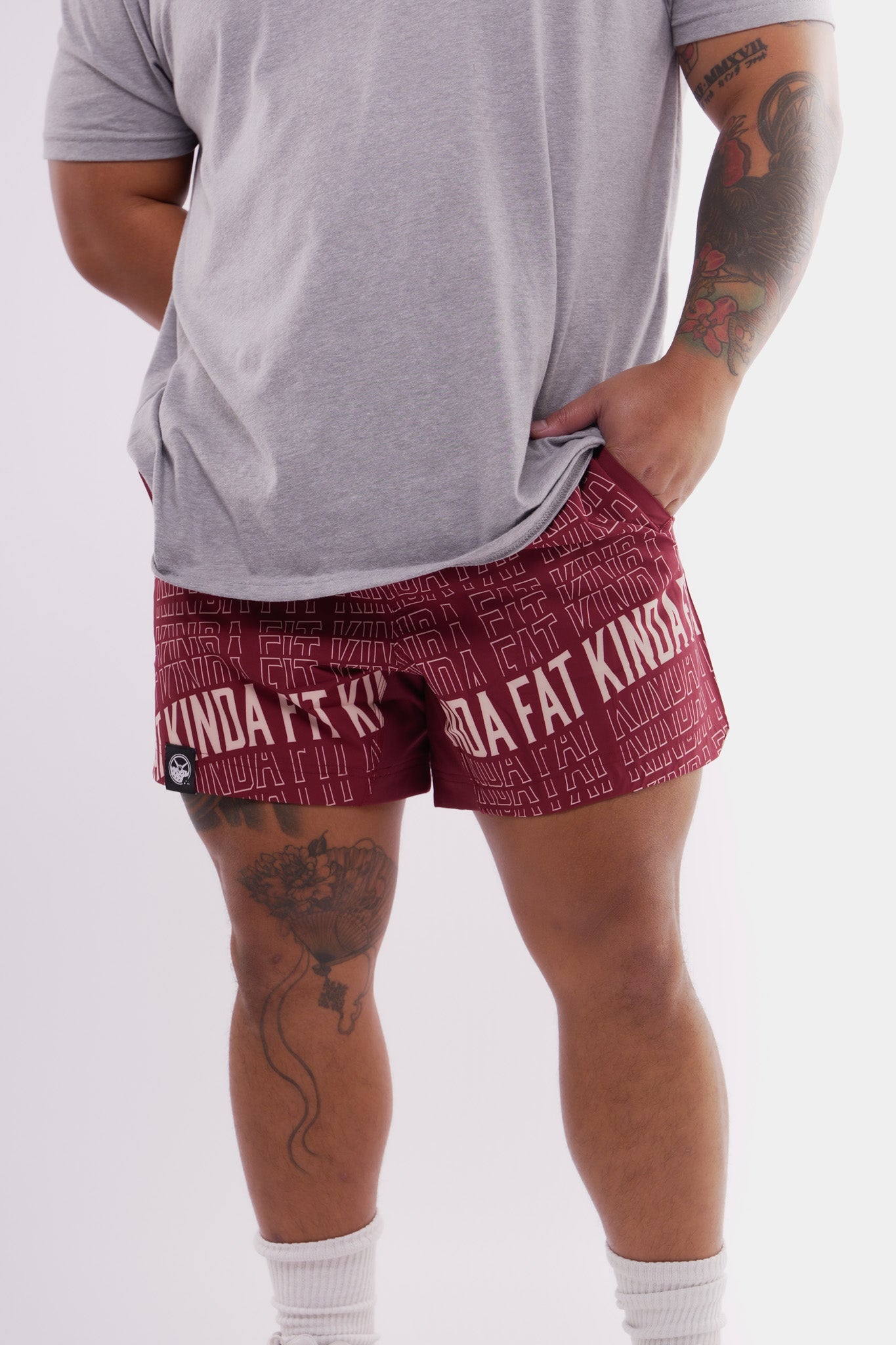 Kinda Fit Kinda Fat Premium Bacon 5.5" Training Shorts