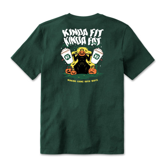 Kinda Fit Kinda Fat Pumpkin Squat Latte Tee (Green)
