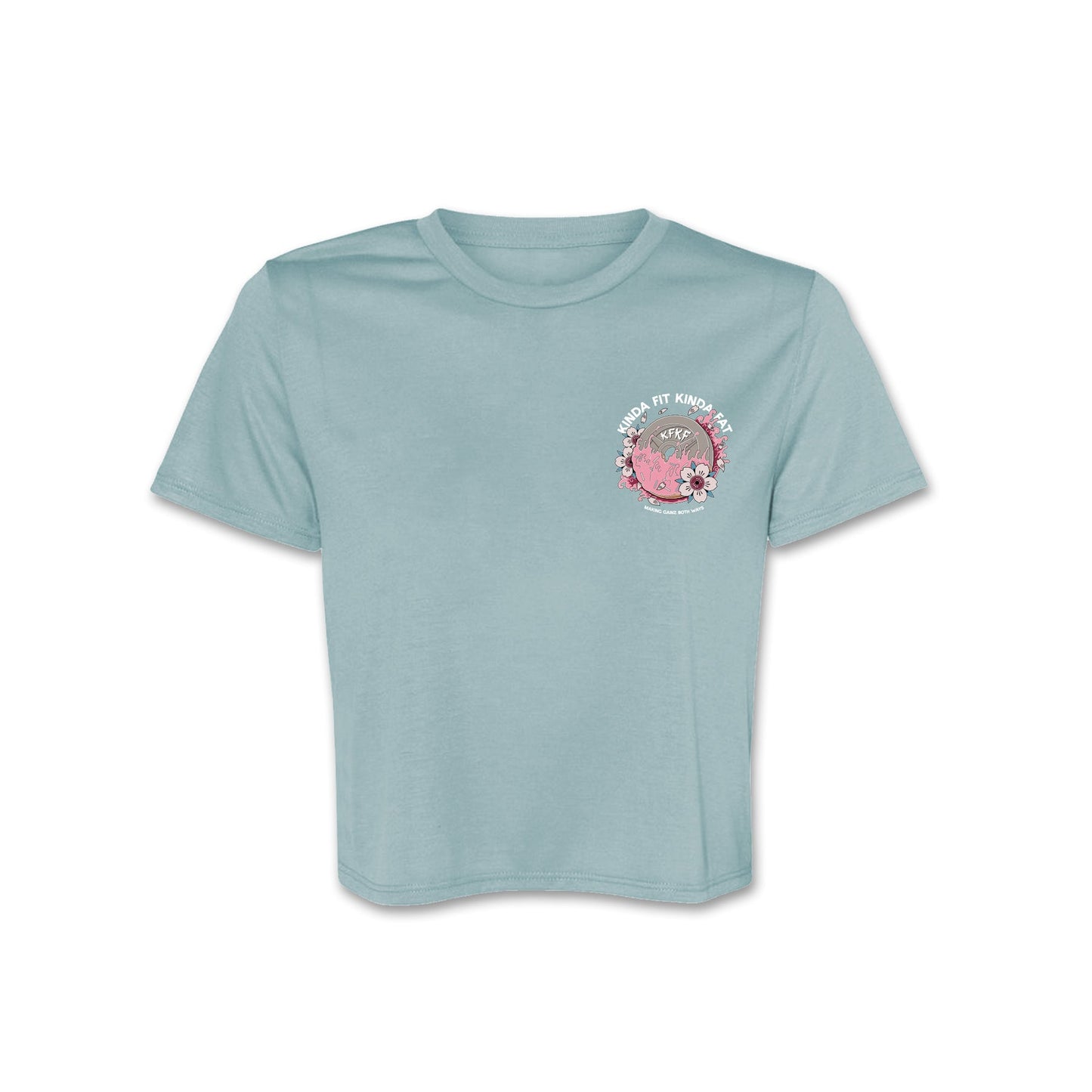 Kinda Fit Kinda Fat Sakura Gainz Cropped Tee