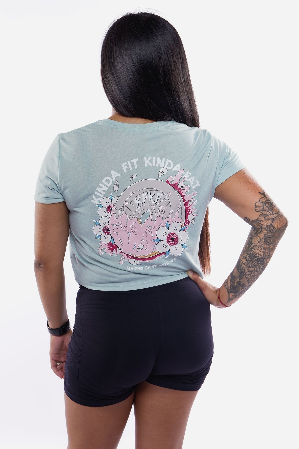 Kinda Fit Kinda Fat Sakura Gainz Cropped Tee