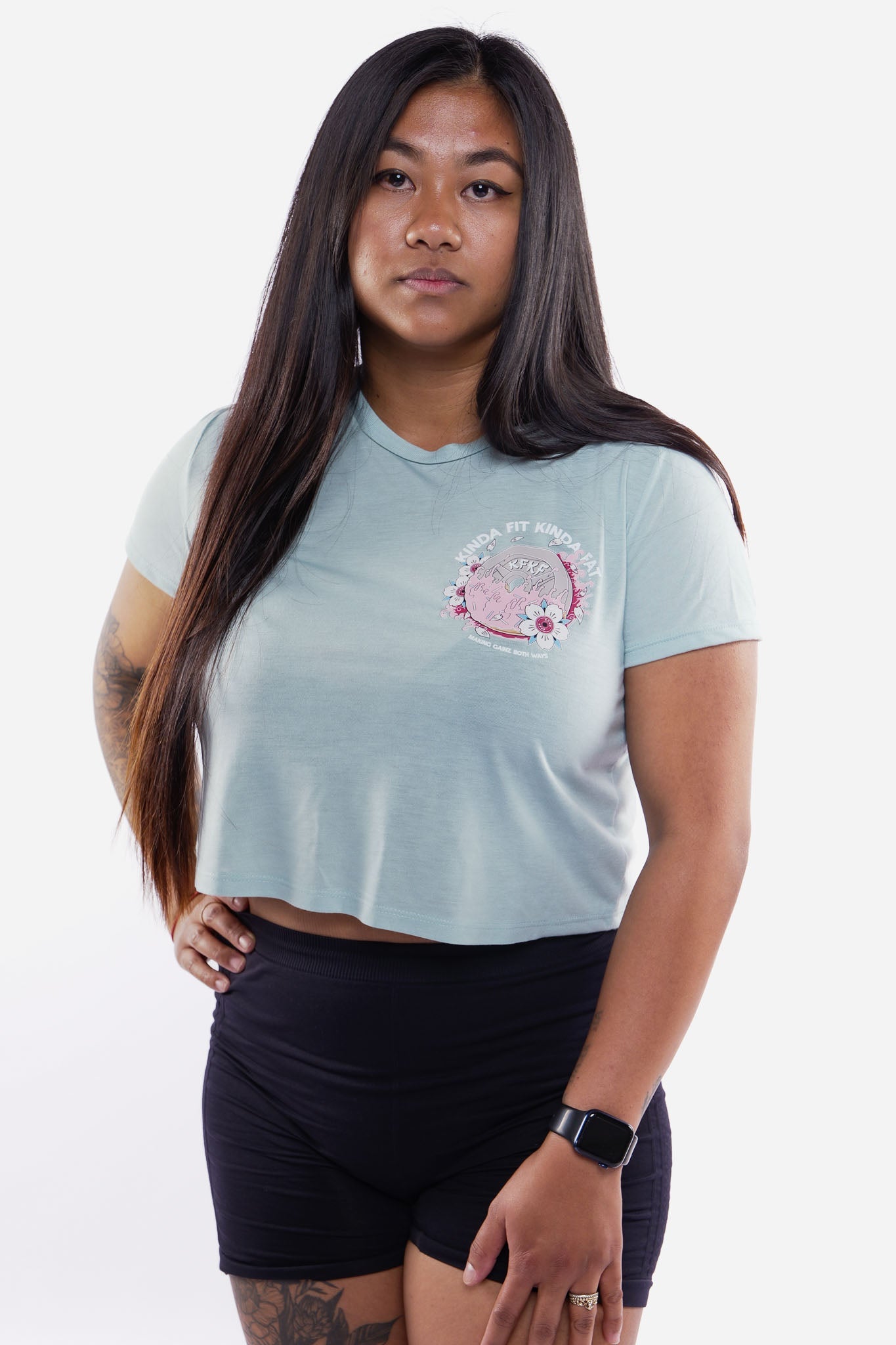 Kinda Fit Kinda Fat Sakura Gainz Cropped Tee