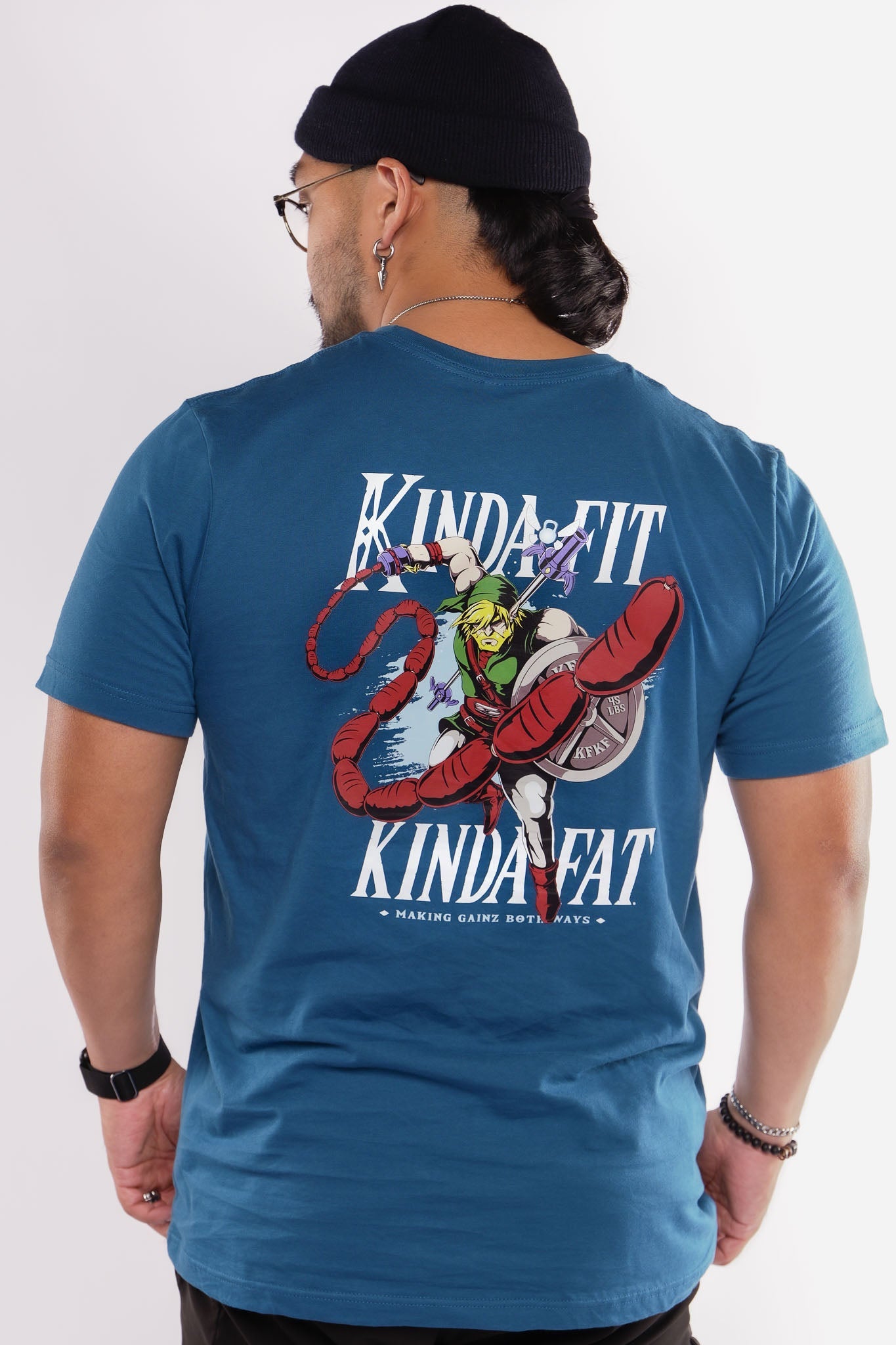 Kinda Fit Kinda Fat Sausage Link Tee (Teal)