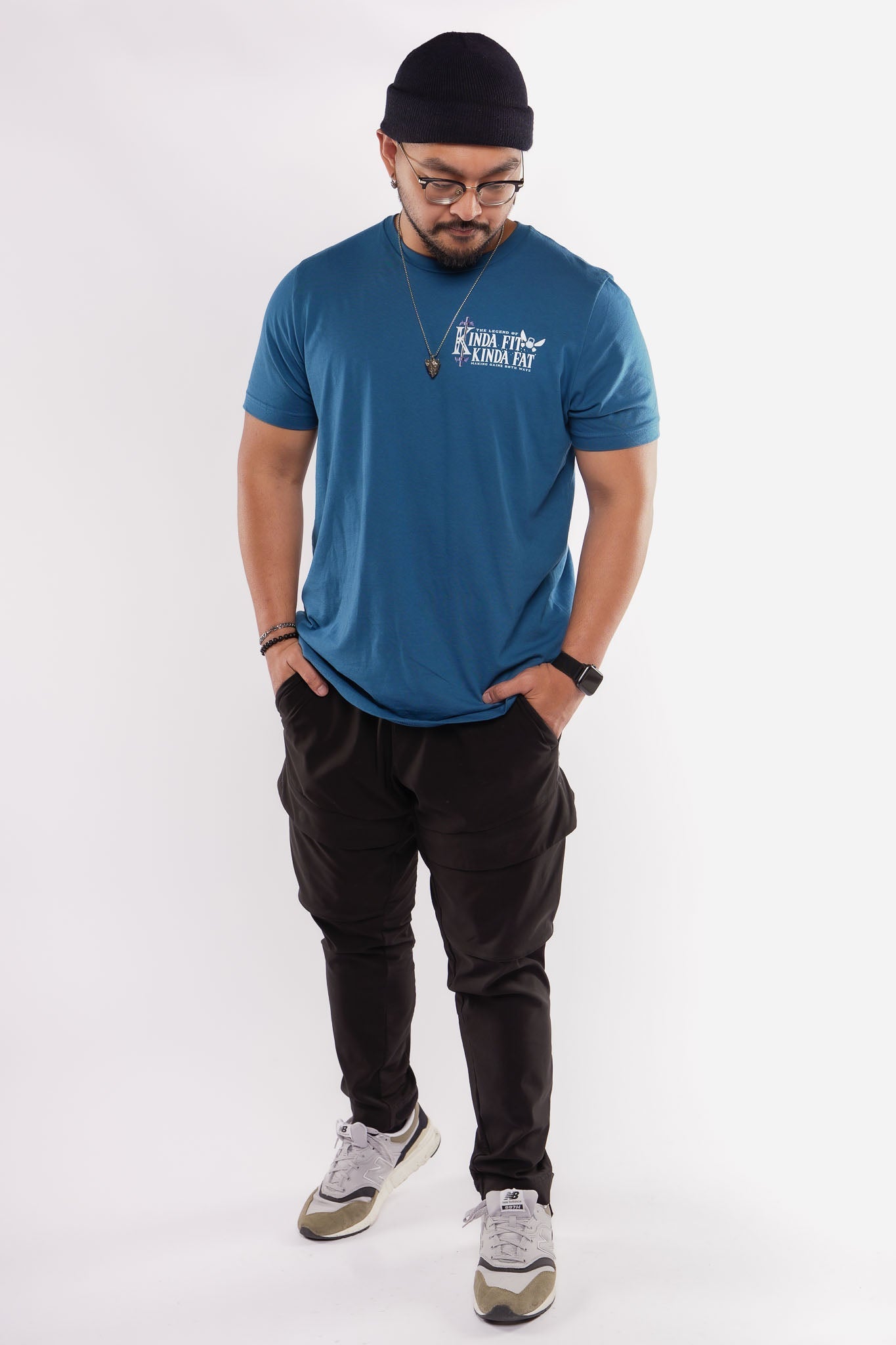 Kinda Fit Kinda Fat Sausage Link Tee (Teal) – 9 for 9