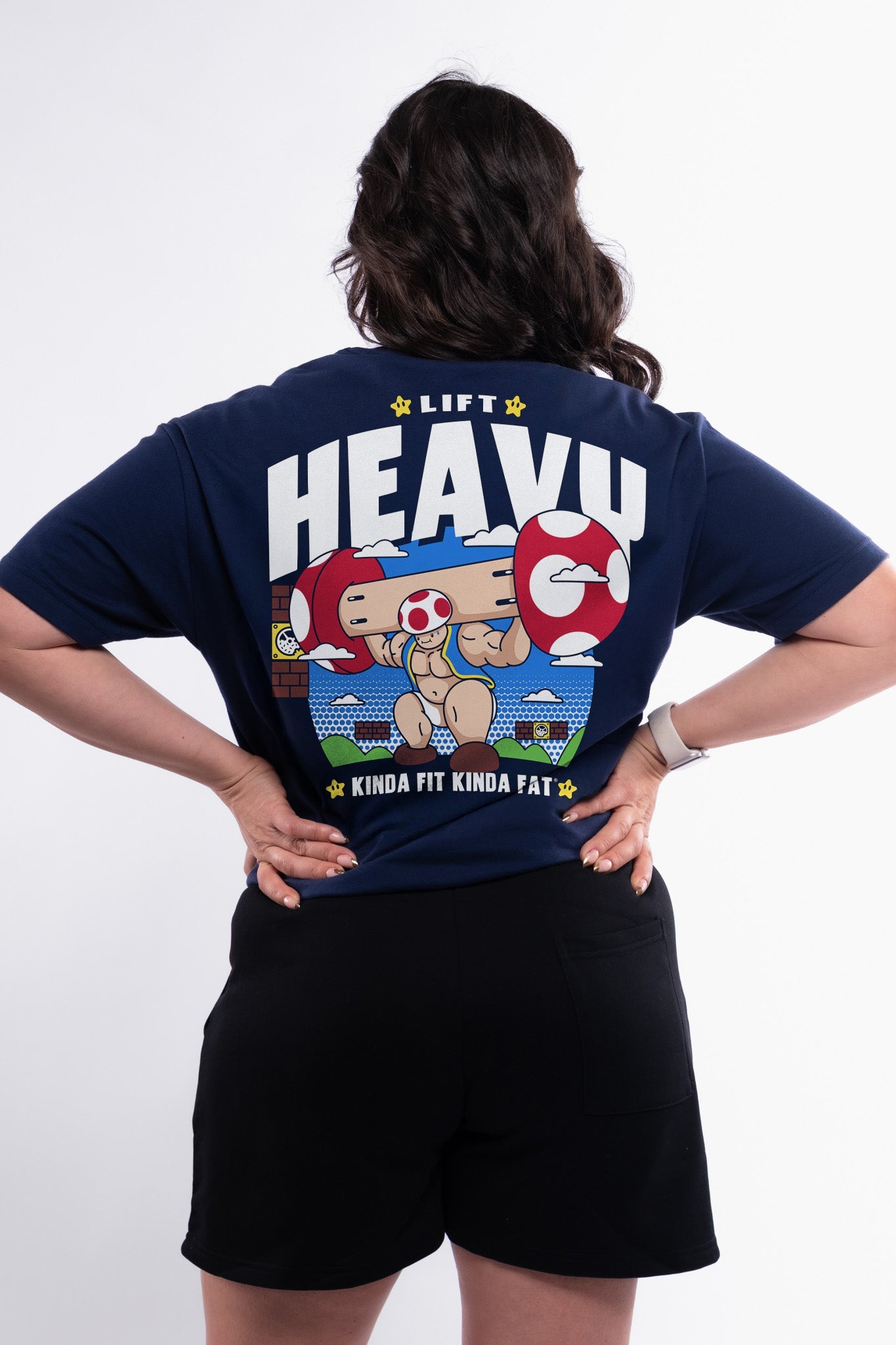 Kinda Fit Kinda Fat Shroom Strength Premium Oversized Tee