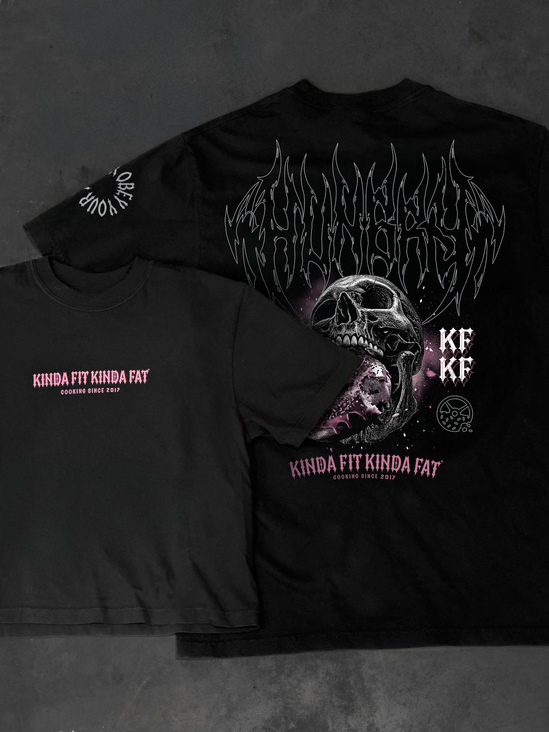 Kinda Fit Kinda Fat Skull Crusher Premium Oversized Tee