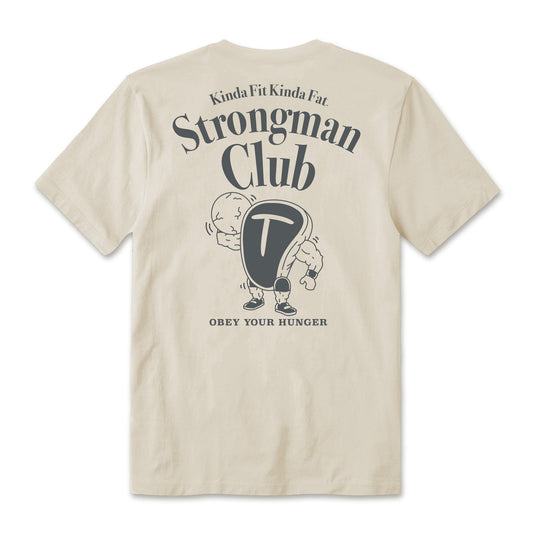 Kinda Fit Kinda Fat Strongman Club Tee (Natural)