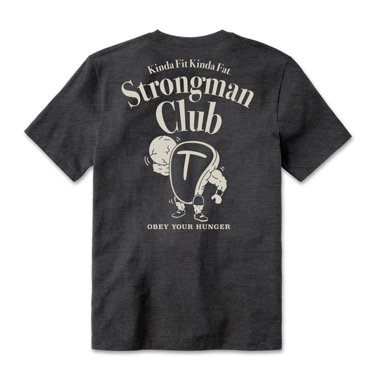 Kinda Fit Kinda Fat Strongman Club Tee (Charcoal)