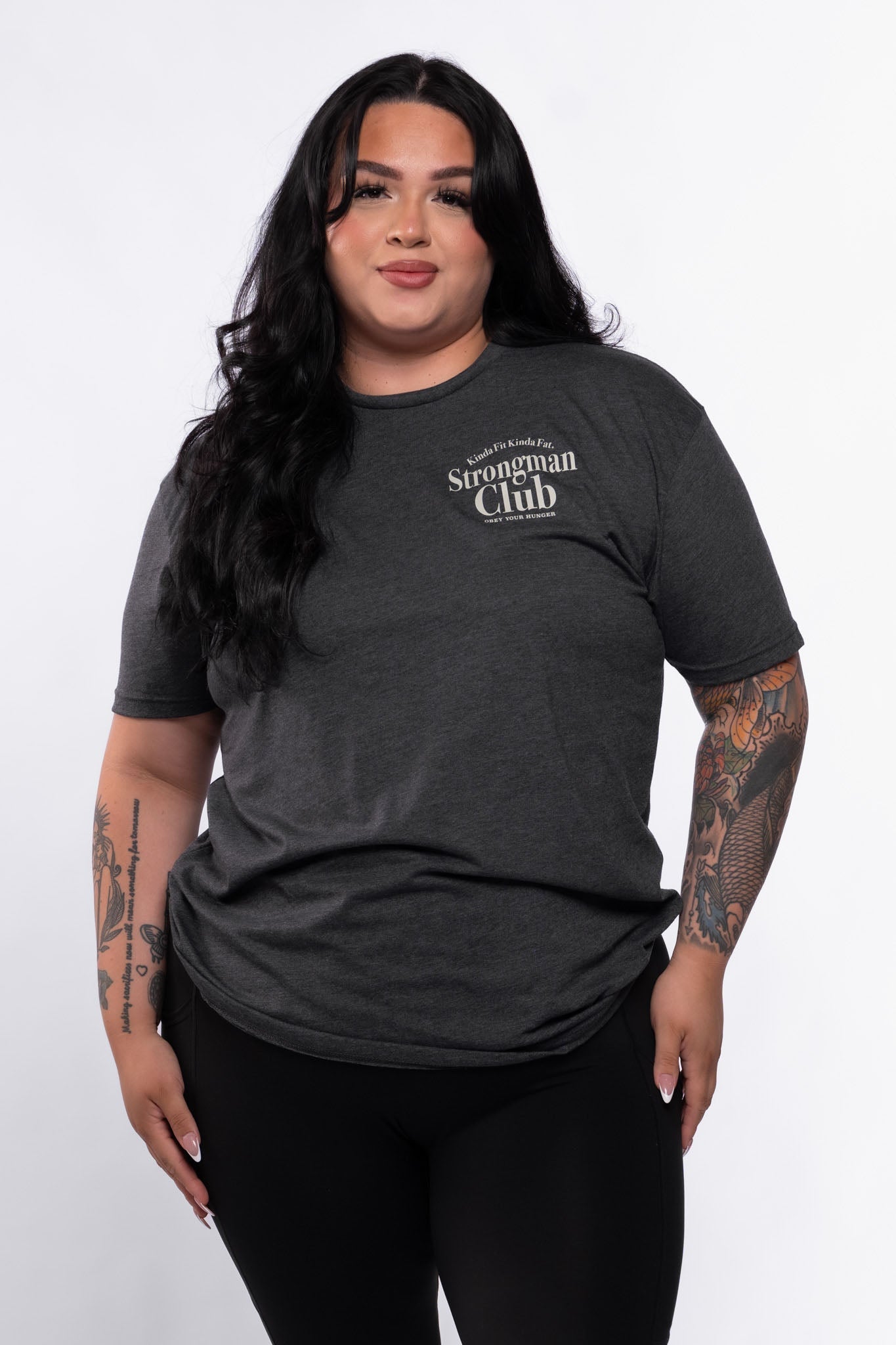 Kinda Fit Kinda Fat Strongman Club Tee (Charcoal)