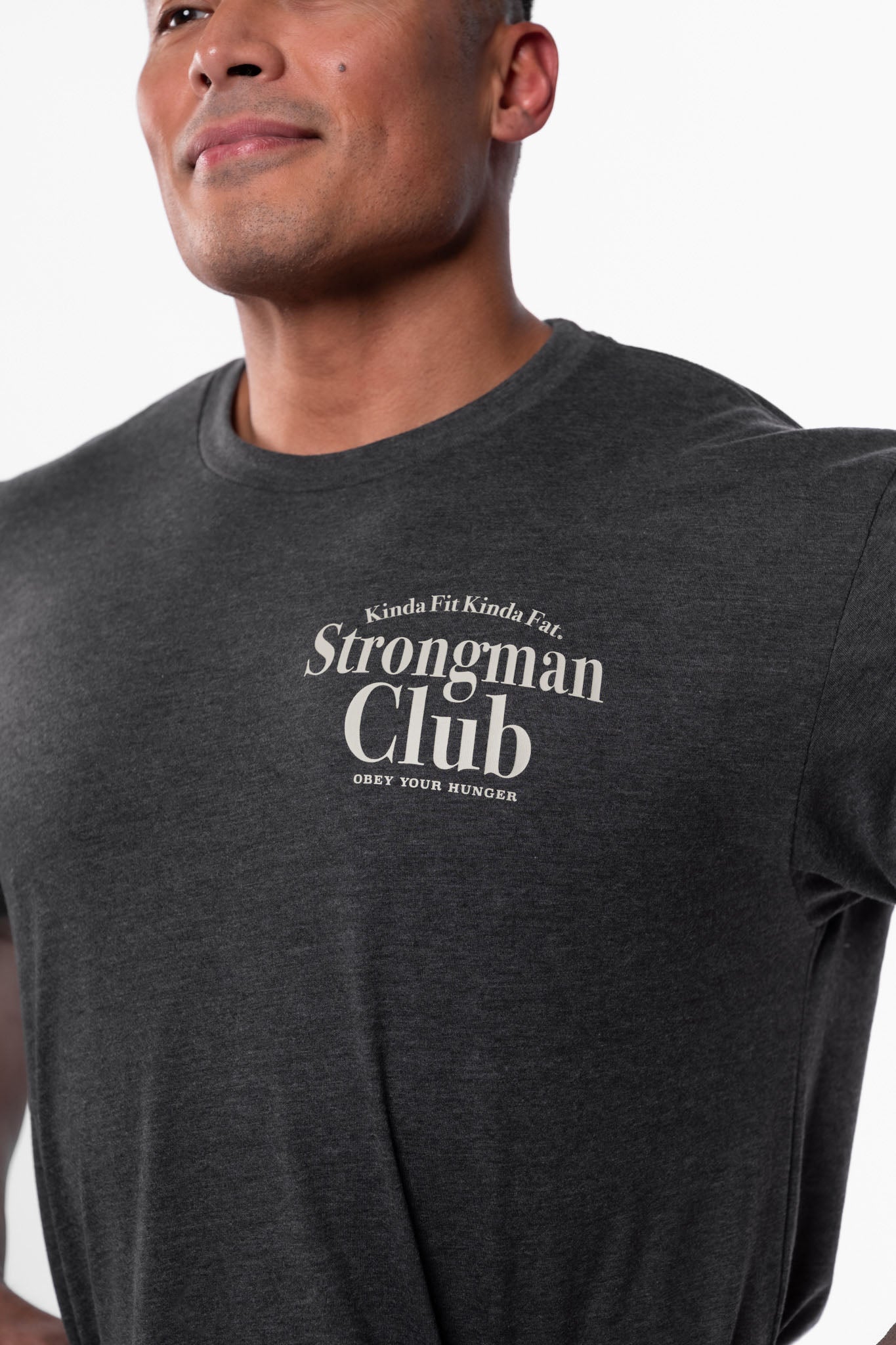 Kinda Fit Kinda Fat Strongman Club Tee (Charcoal)