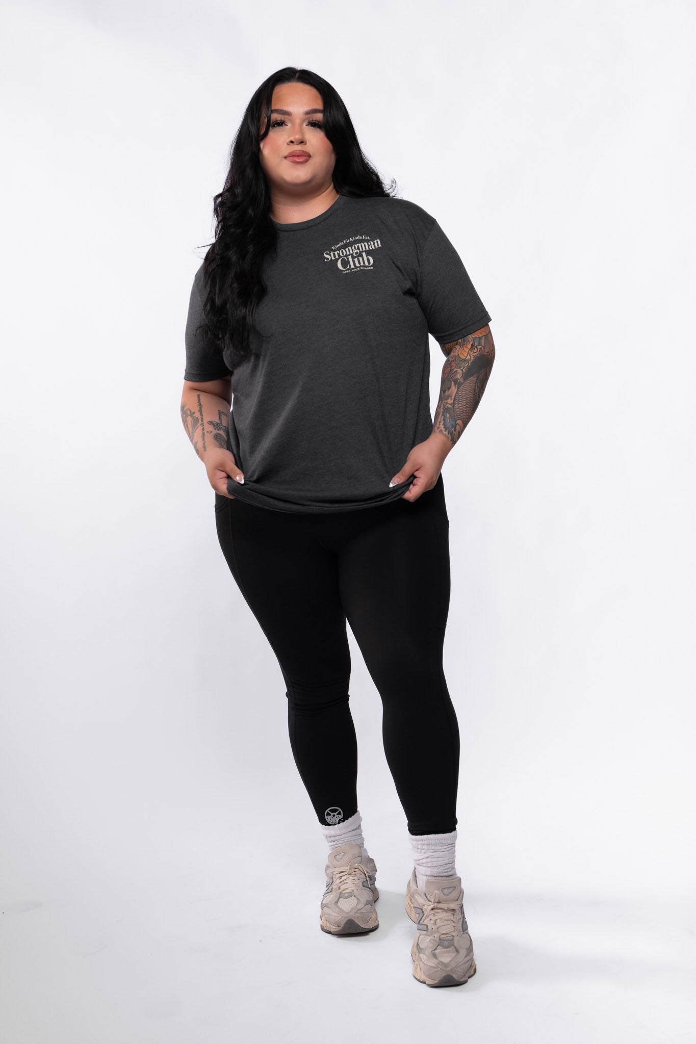 Kinda Fit Kinda Fat Strongman Club Tee (Charcoal)