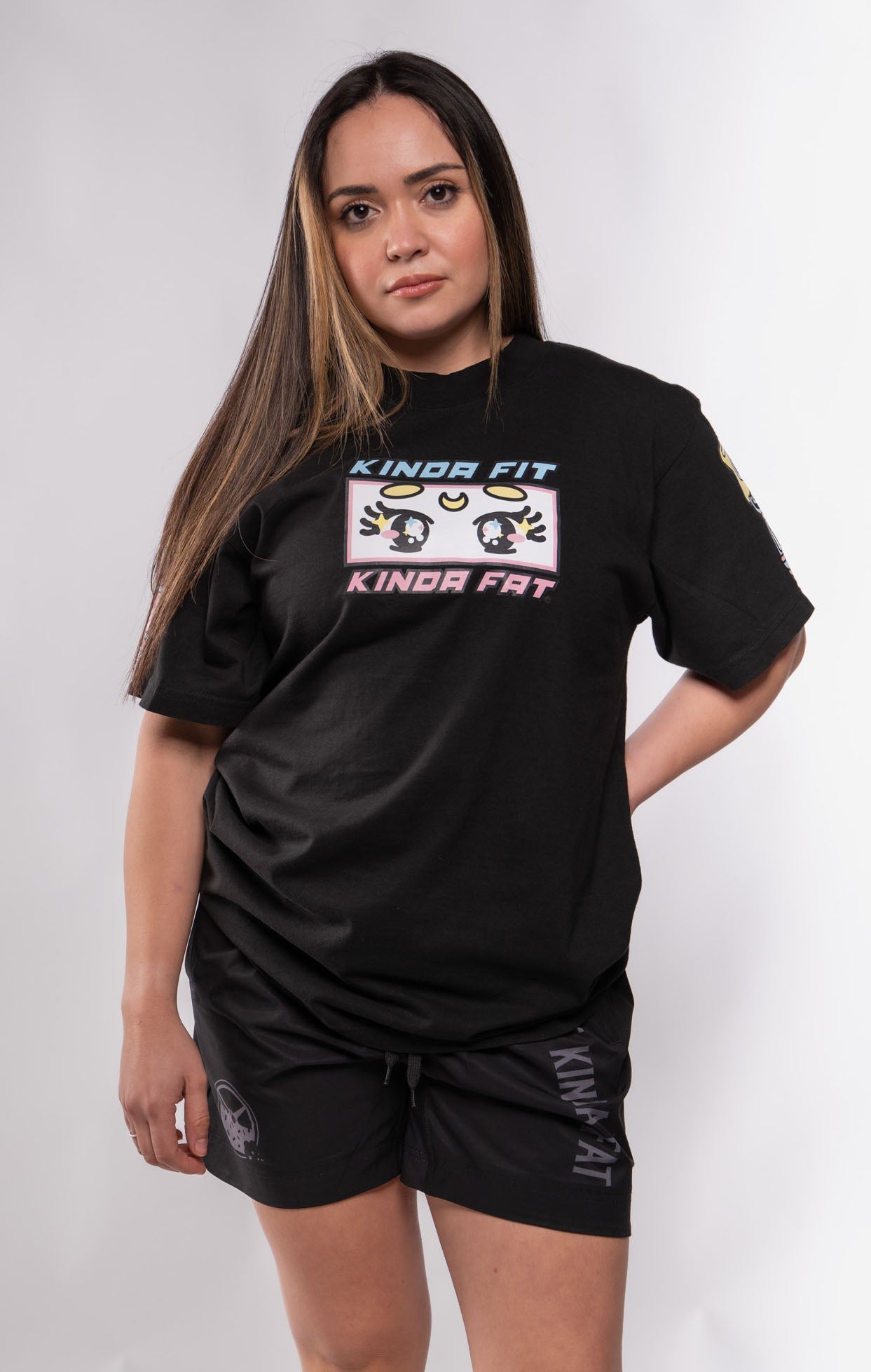 Kinda Fit Kinda Fat Swoler Moon Premium Oversized Tee
