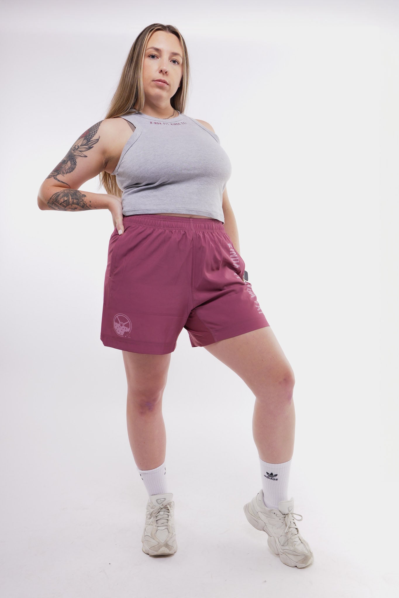 Kinda Fit Kinda Fat The Classic Premium 5.5" Training Shorts (Berry)