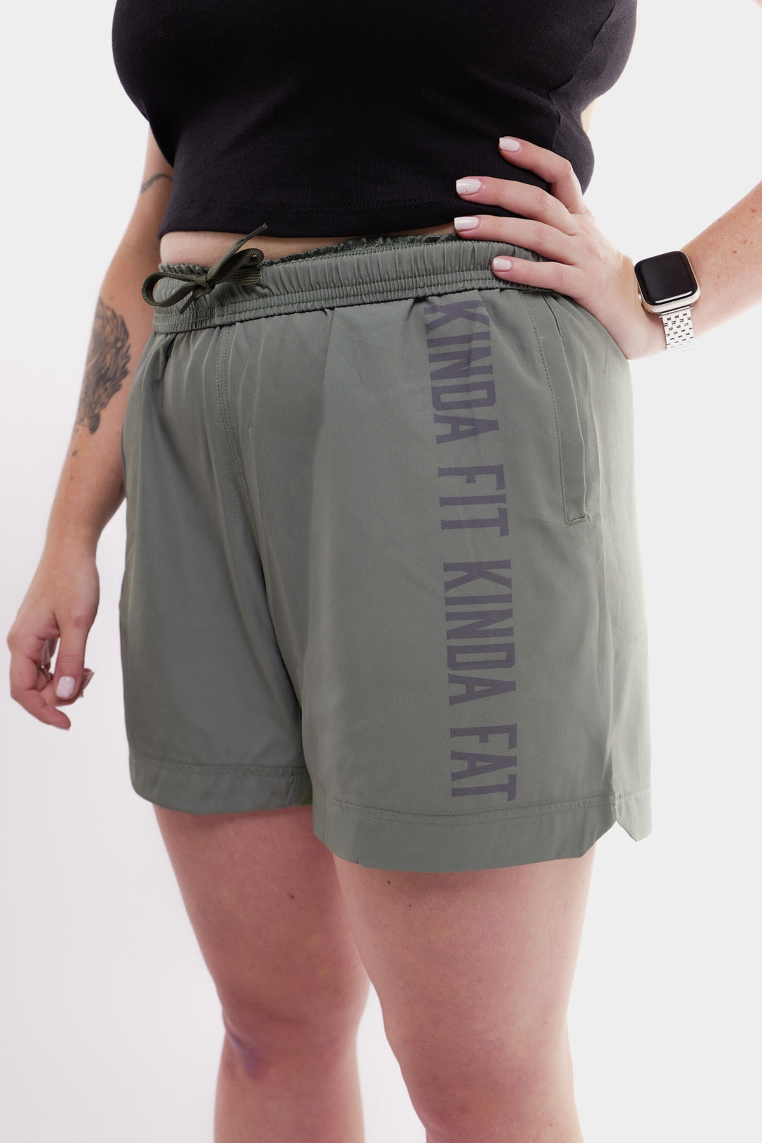 Kinda Fit Kinda Fat The Classic Premium 5.5" Training Shorts (Sage)