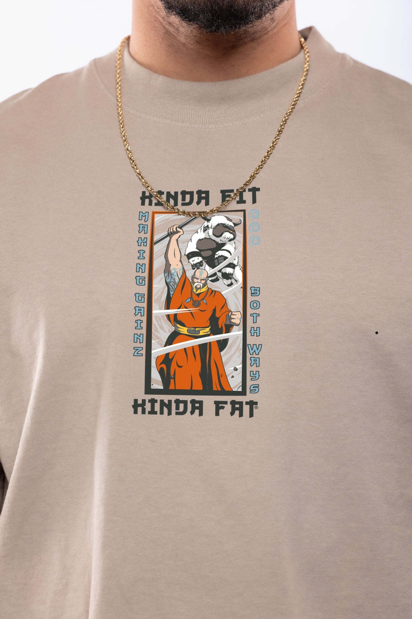 Kinda Fit Kinda Fat The Last Bar Bender Premium Oversized Tee