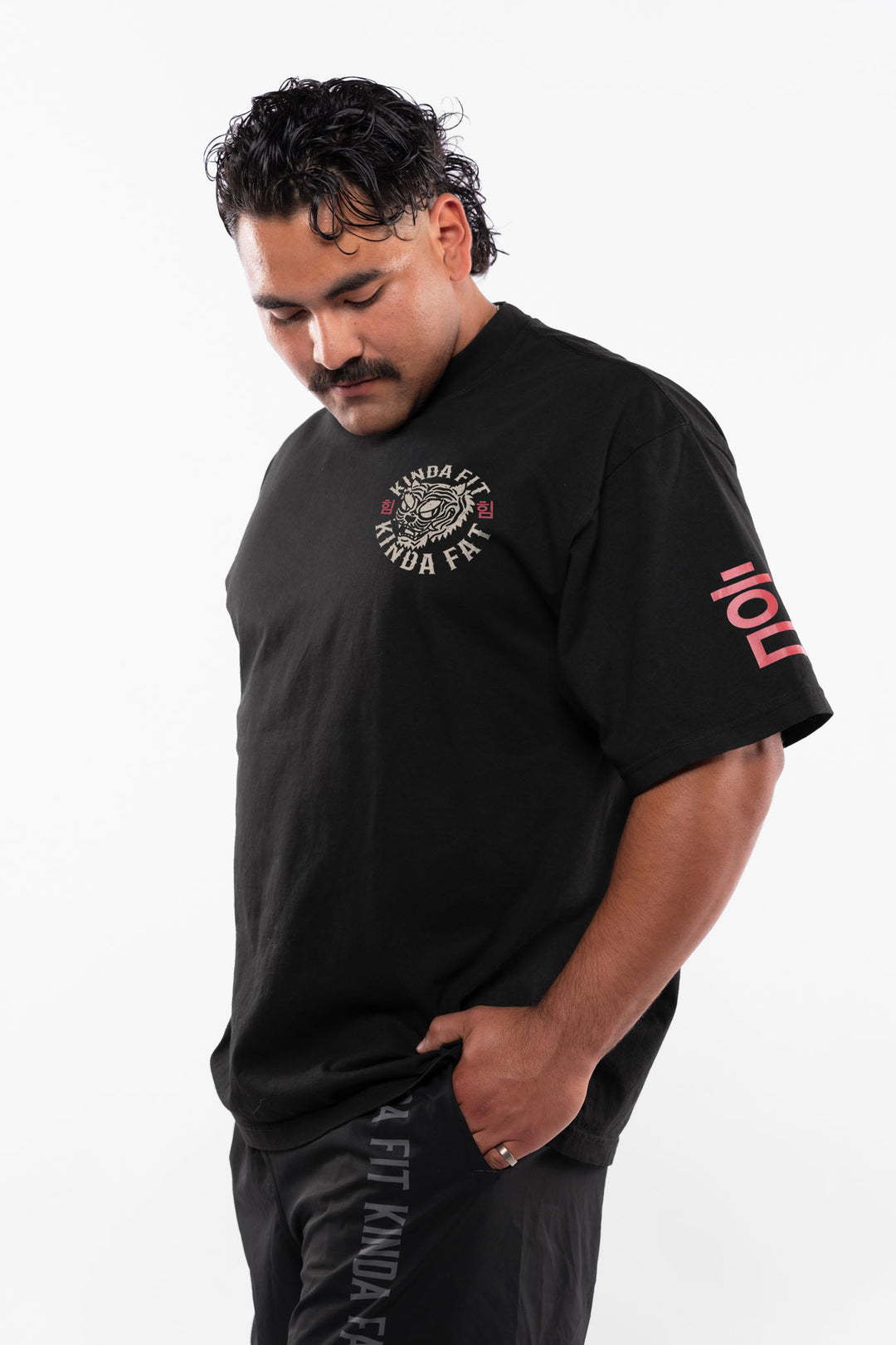 Kinda Fit Kinda Fat Tiger Tails Premium Oversized Tee