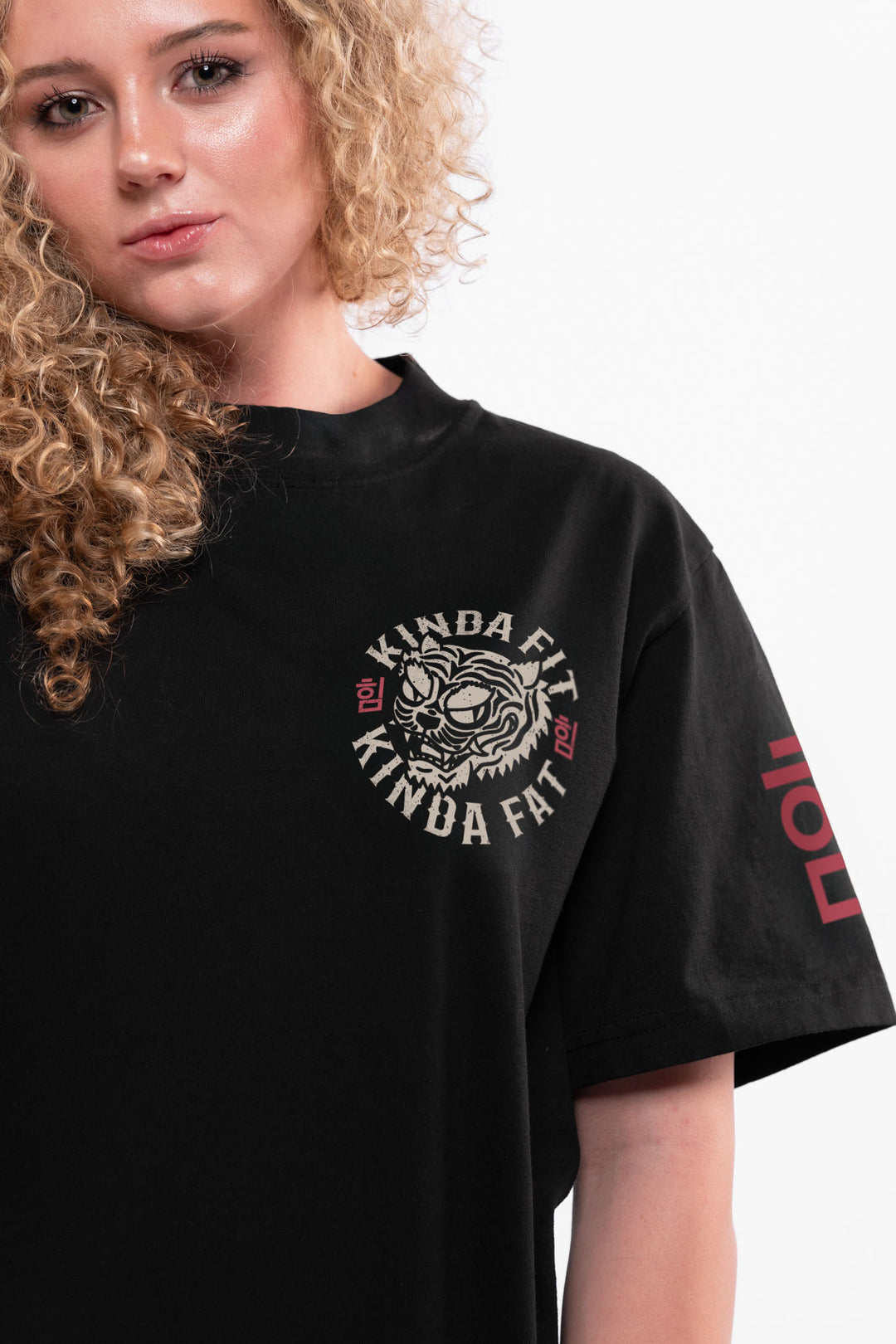 Kinda Fit Kinda Fat Tiger Tails Premium Oversized Tee