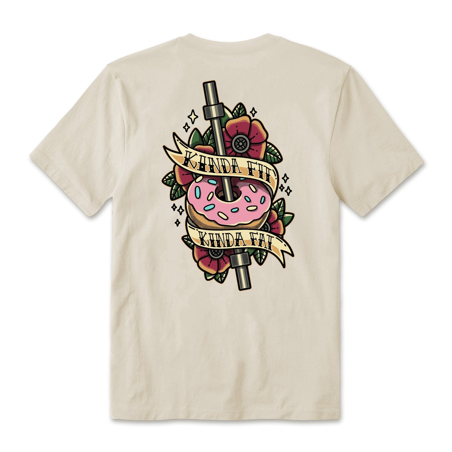 Kinda Fit Kinda Fat Traditionally Glazed Tee (Cream)