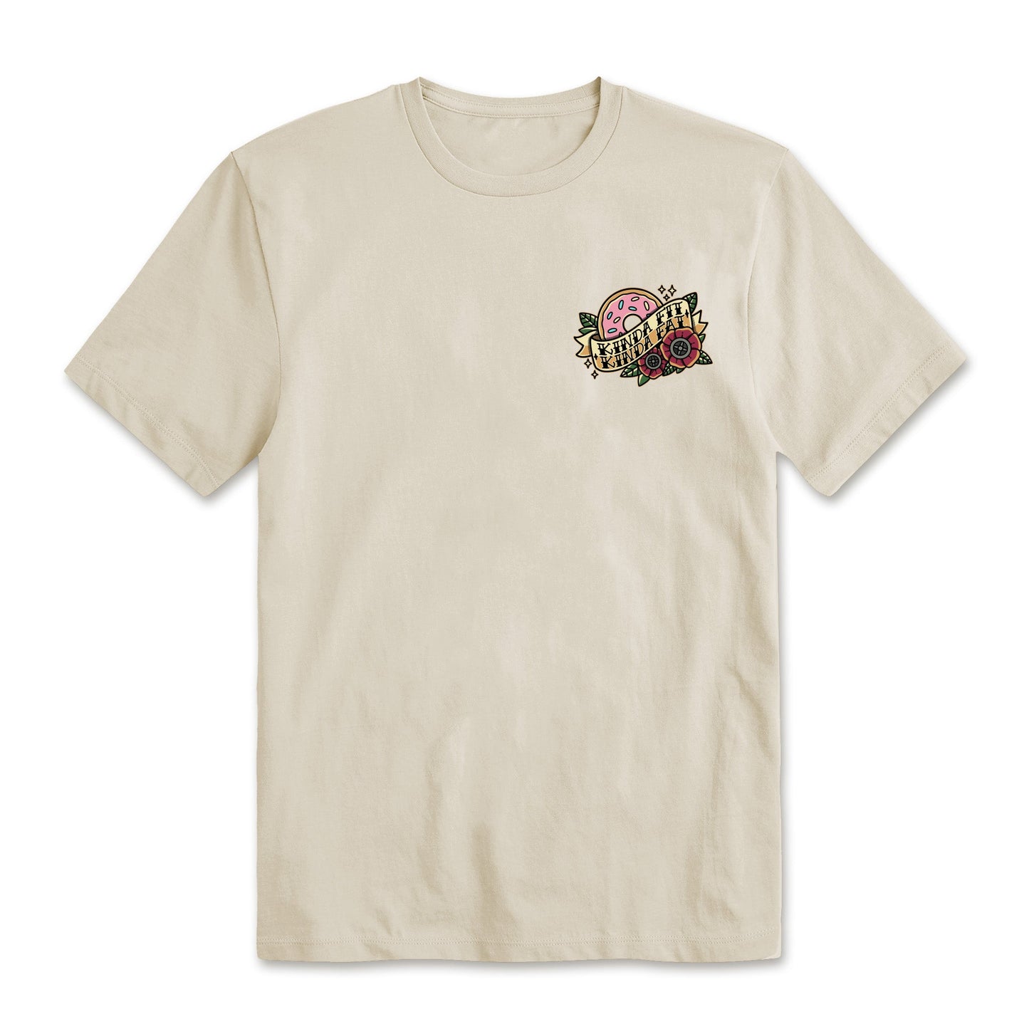 Kinda Fit Kinda Fat Traditionally Glazed Tee (Cream)