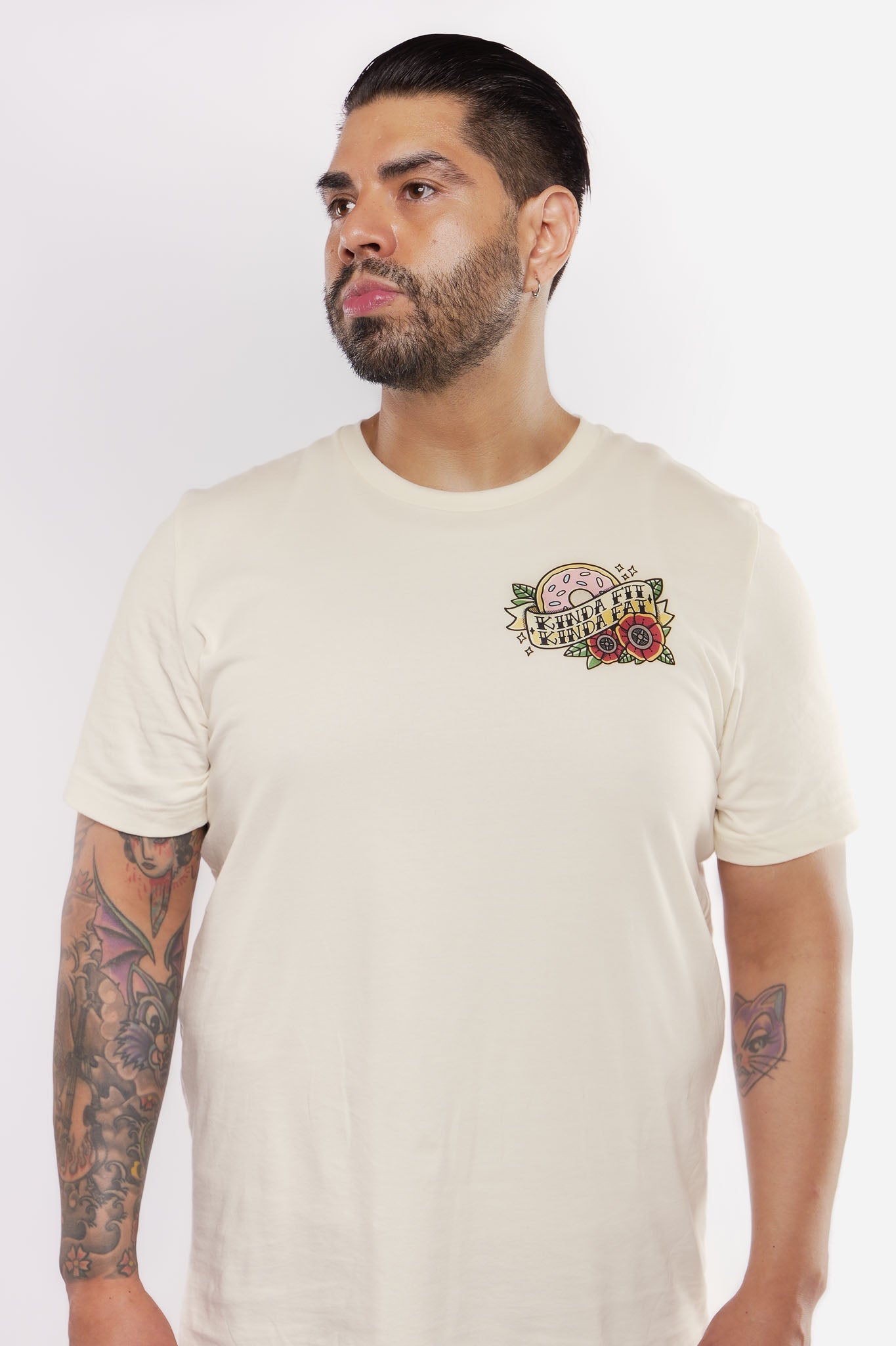 Kinda Fit Kinda Fat Traditionally Glazed Tee (Cream)