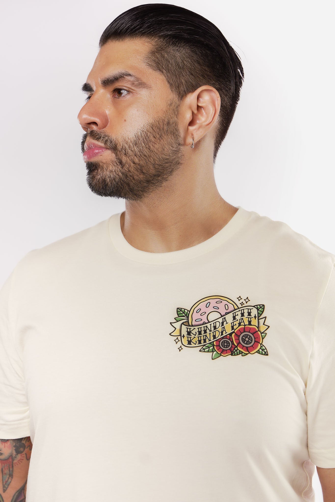 Kinda Fit Kinda Fat Traditionally Glazed Tee (Cream)