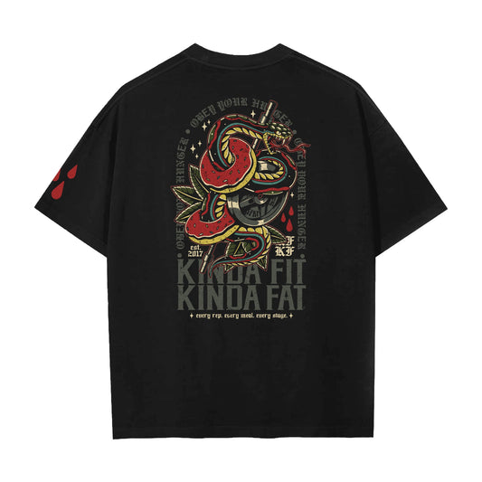 Kinda Fit Kinda Fat Viper Grip Premium Oversized Tee