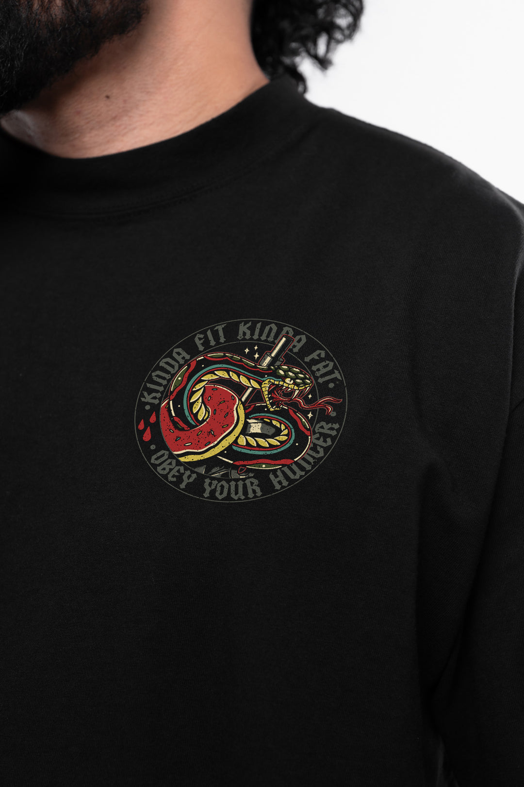 Kinda Fit Kinda Fat Viper Grip Premium Oversized Tee