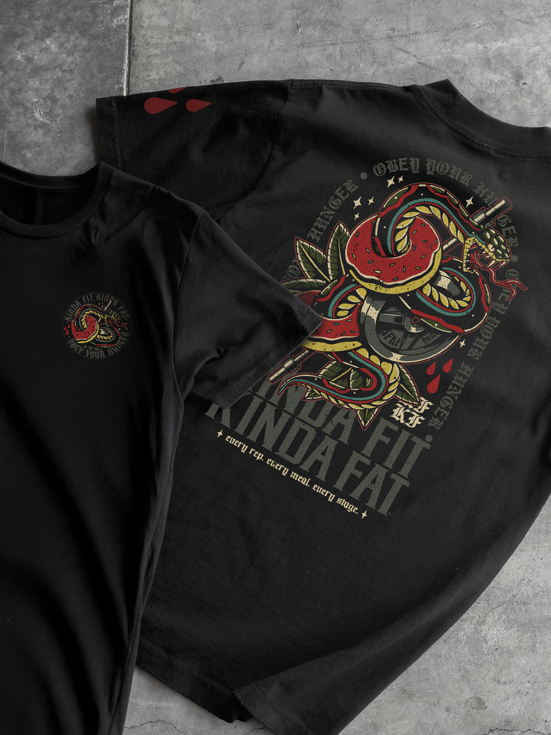 Kinda Fit Kinda Fat Viper Grip Premium Oversized Tee