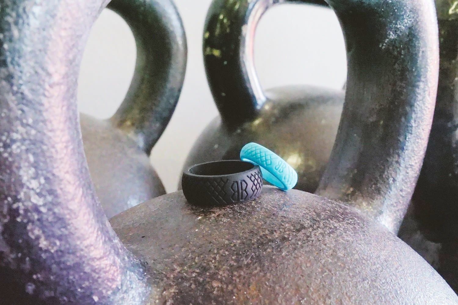 Barbell Bands Men's "Black" Silicone Ring - 9 for 9