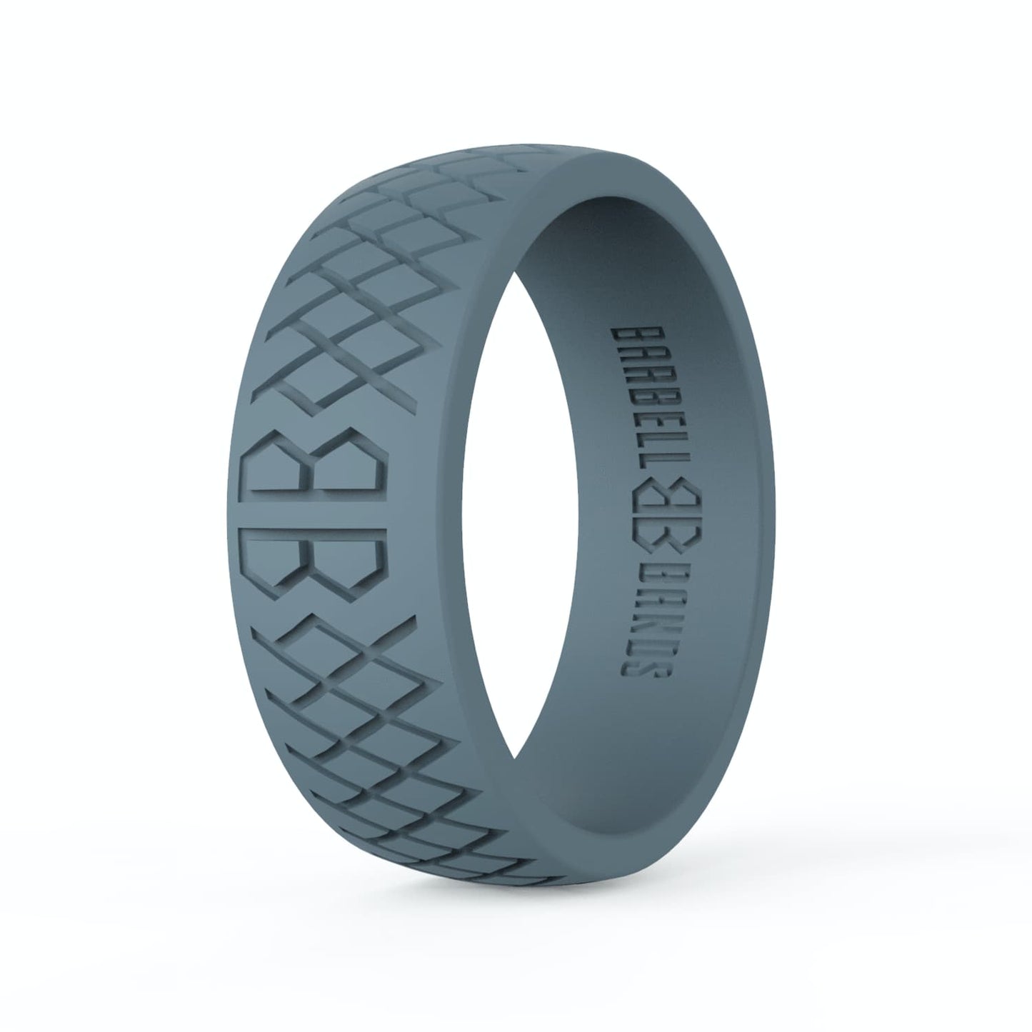 Barbell Bands Men's "Steel Grey" Silicone Ring - 9 for 9