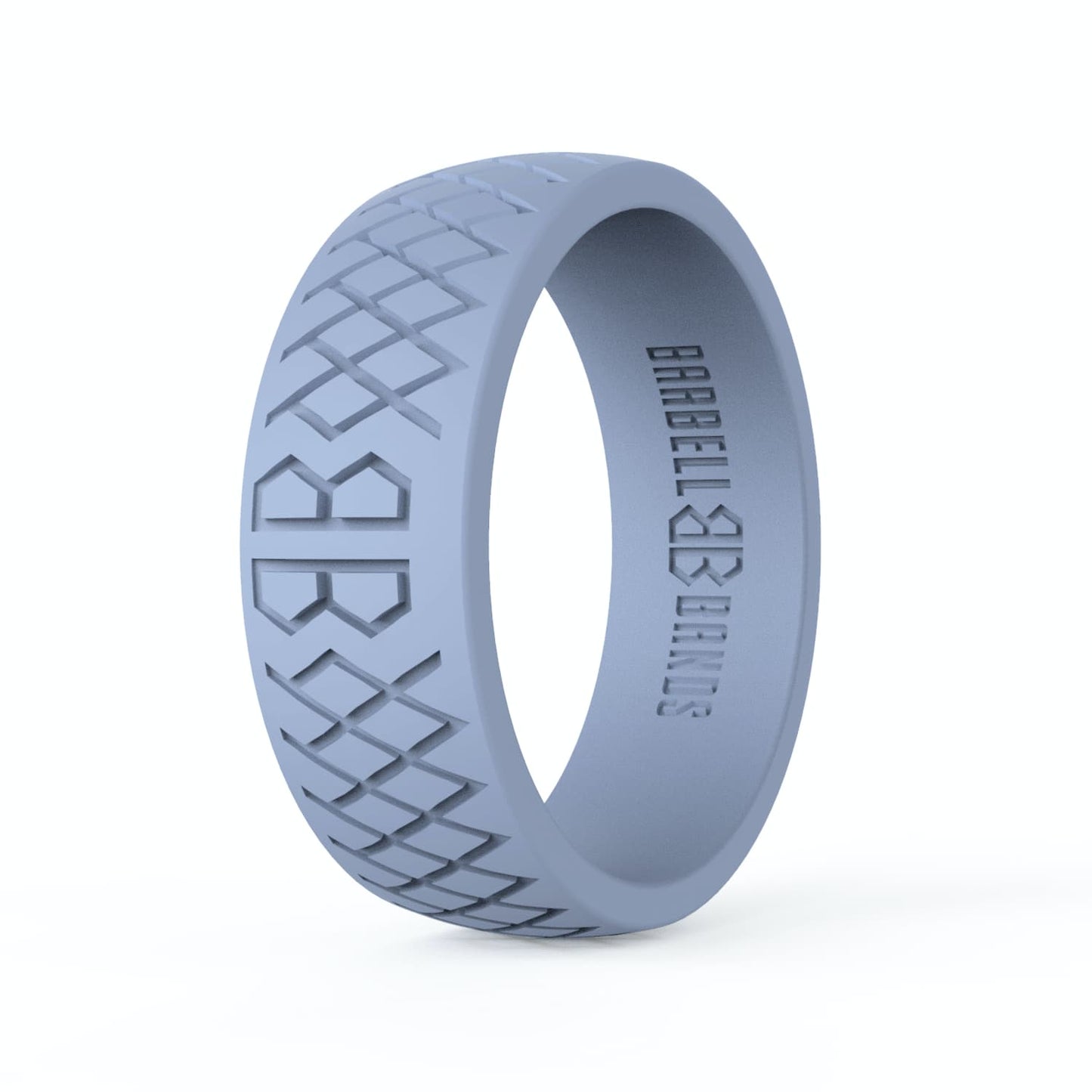 Barbell Bands Men's "Light Grey" Silicone Ring - 9 for 9