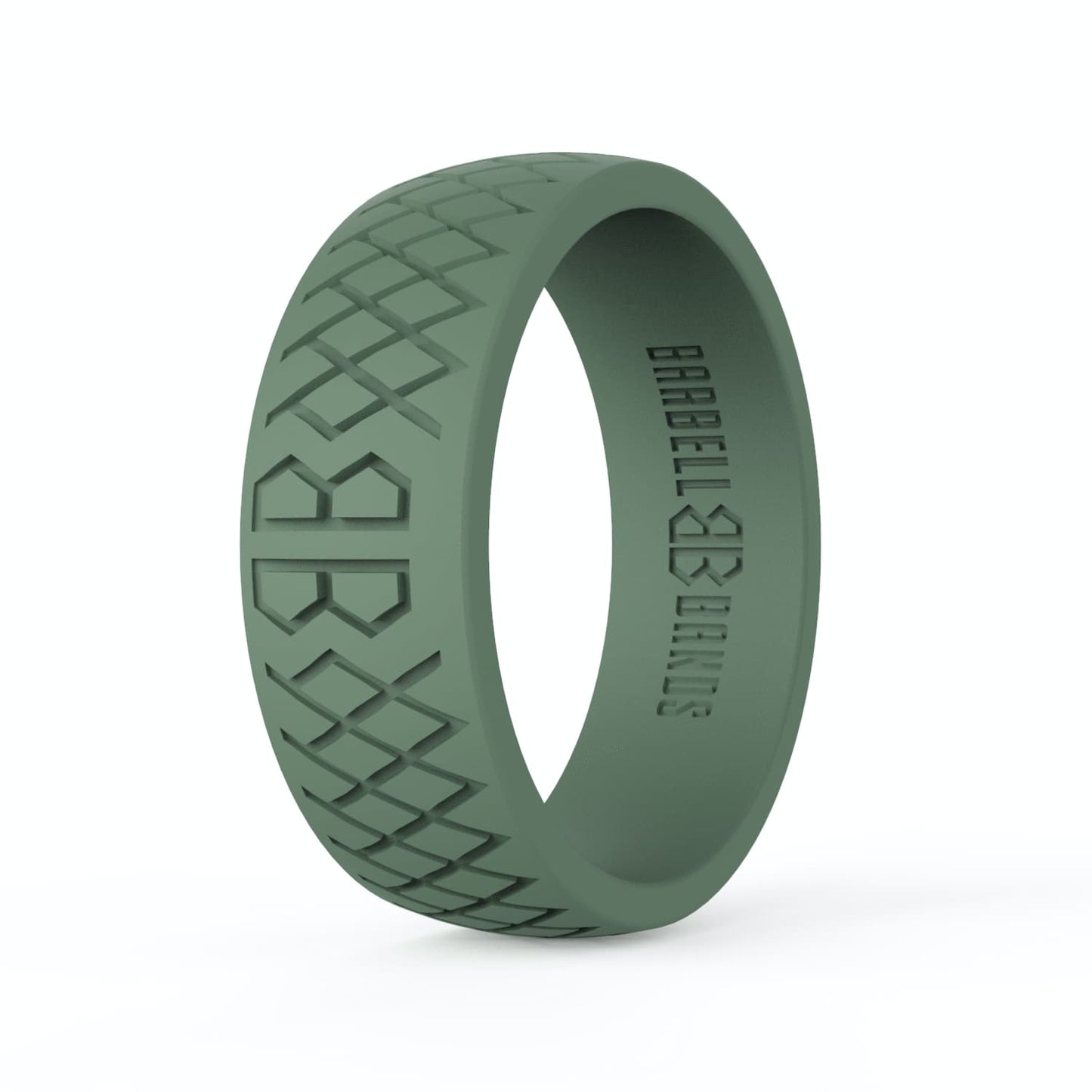 Barbell Bands Men's "Tactical Green" Silicone Ring - 9 for 9