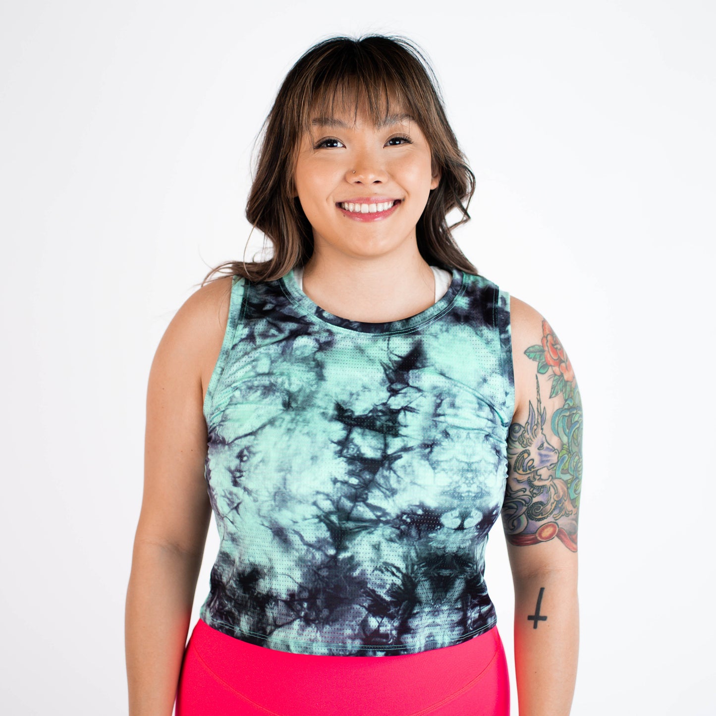 FLEO Dylan Muscle Crop Tank - Electric Storm