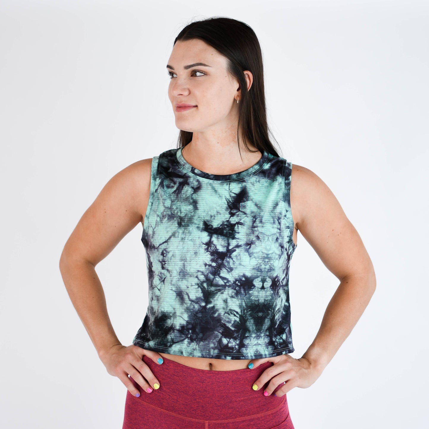FLEO Dylan Muscle Crop Tank - Electric Storm