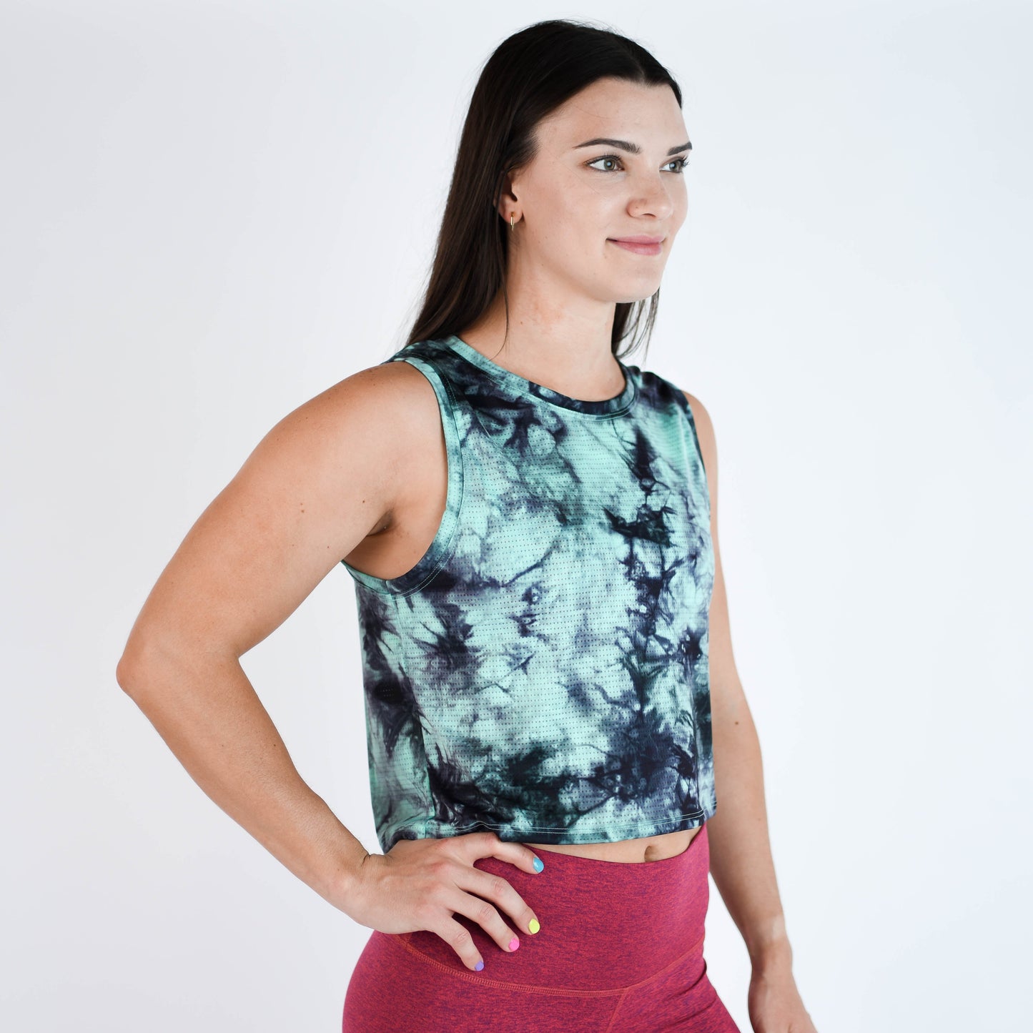 FLEO Dylan Muscle Crop Tank - Electric Storm