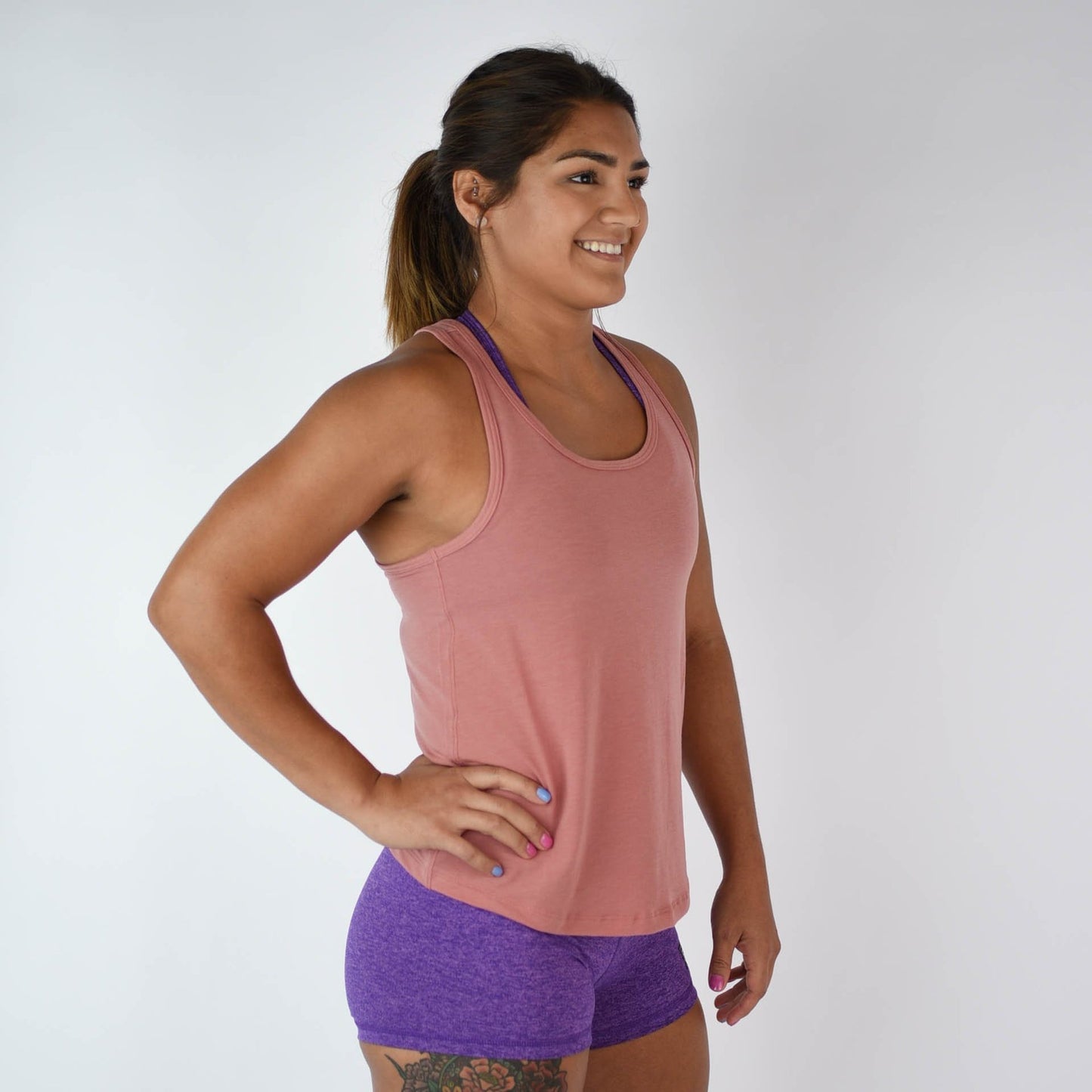 FLEO Elevate Racerback Tank - Withered Rose - 9 for 9
