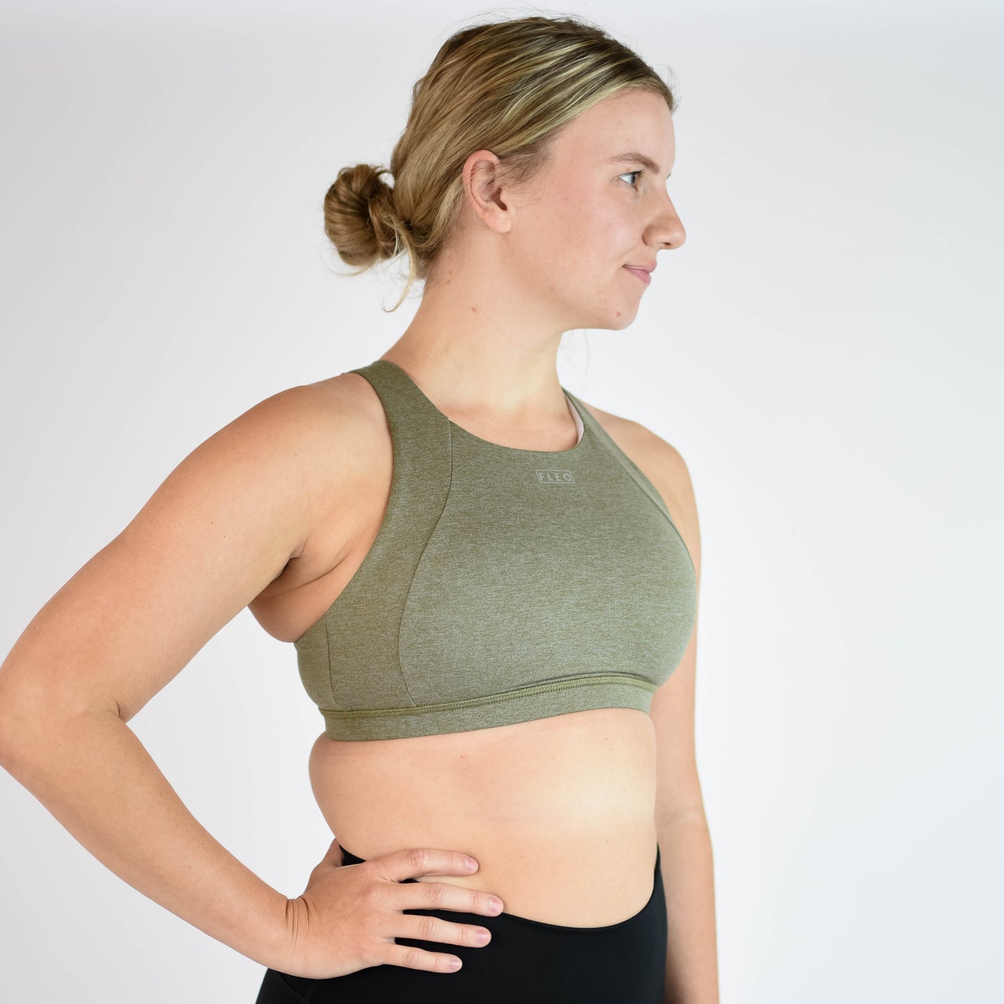 FLEO Jourdaine Sports Bra - Olive Shark