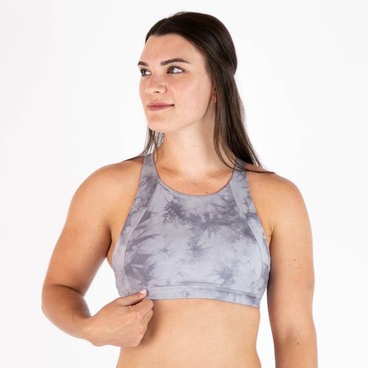 FLEO Jourdaine Sports Bra - Silver Tie Dye