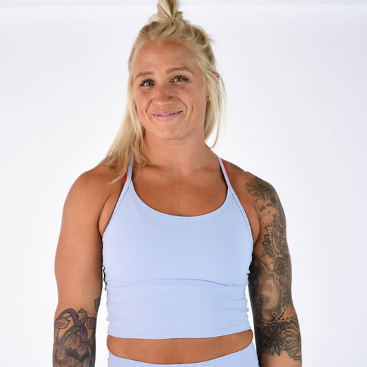 FLEO Switch Up Crop Tank - Blue Heron