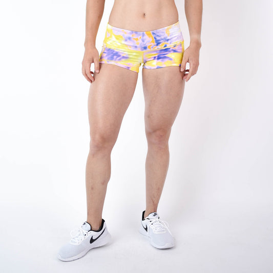 FLEO Yellow Burst Shorts (Low-rise Contour) - 9 for 9