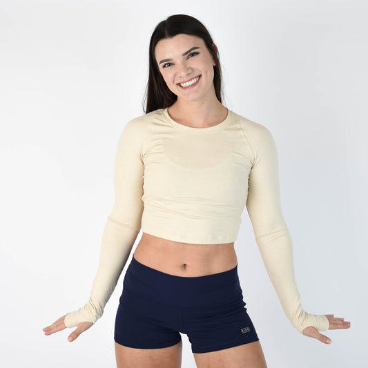 FLEO Foundation Long Sleeve Crop - Sand
