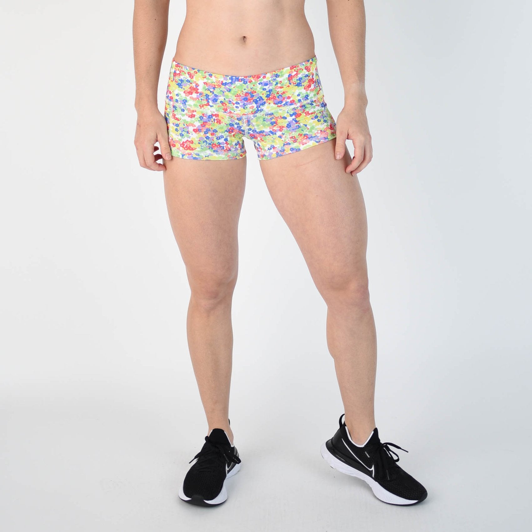 FLEO Neon Green Mini Shorts (Low-rise Contour) - 9 for 9