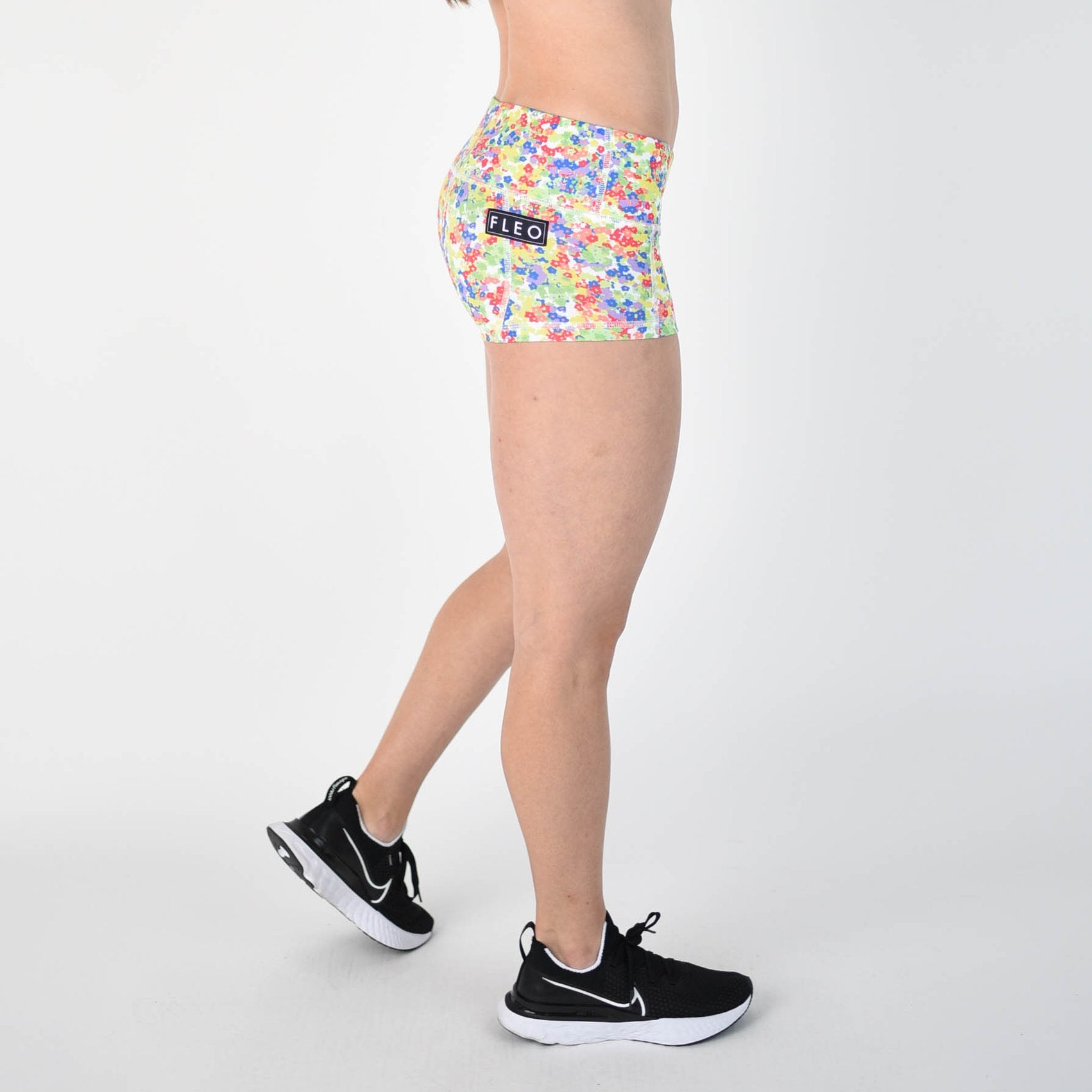 FLEO Neon Green Mini Shorts (Low-rise Contour) - 9 for 9