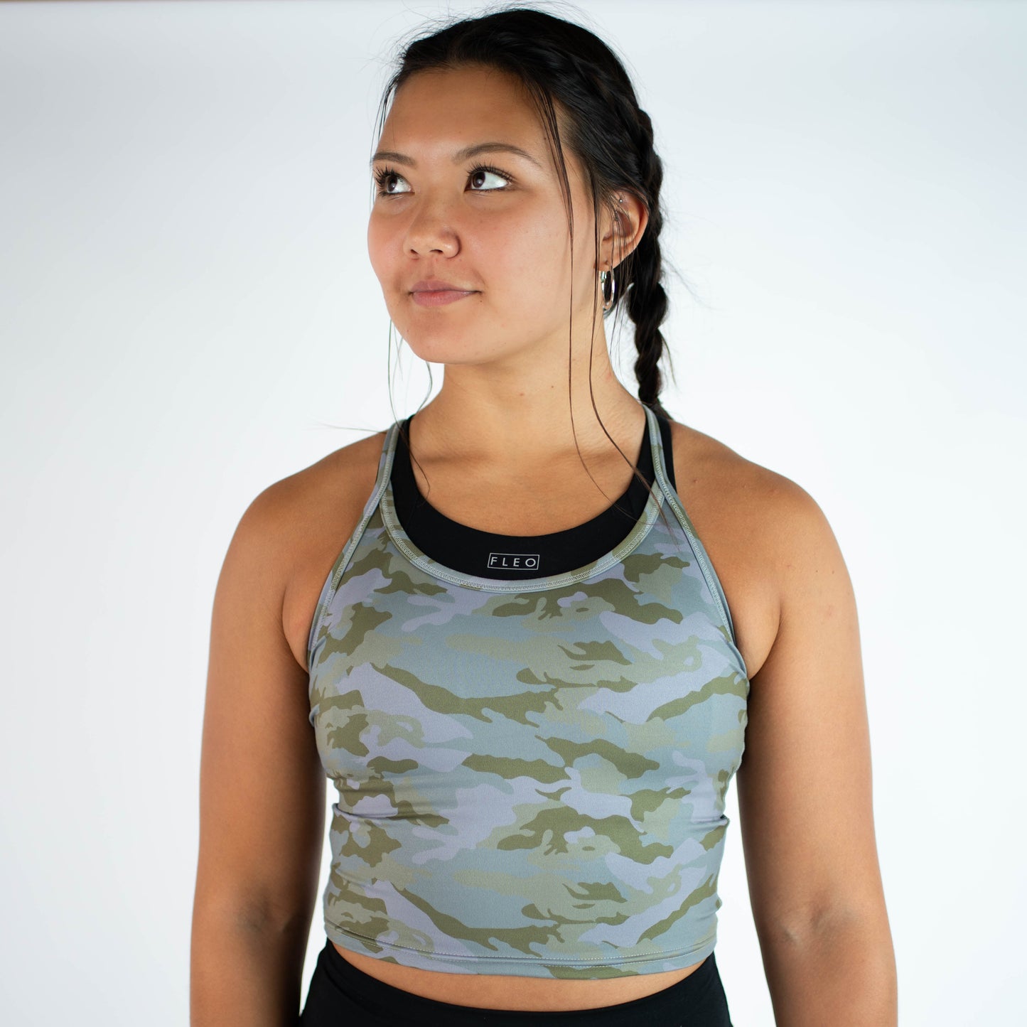 FLEO Switch Up Crop Tank - Cadence Camo