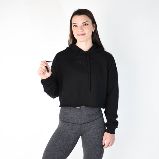 FLEO Bat Cropped Hoodie - Black - 9 for 9
