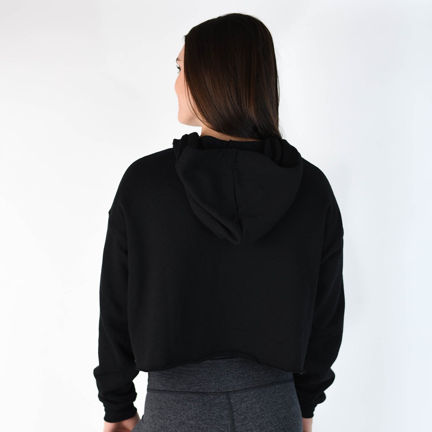 FLEO Bat Cropped Hoodie Black