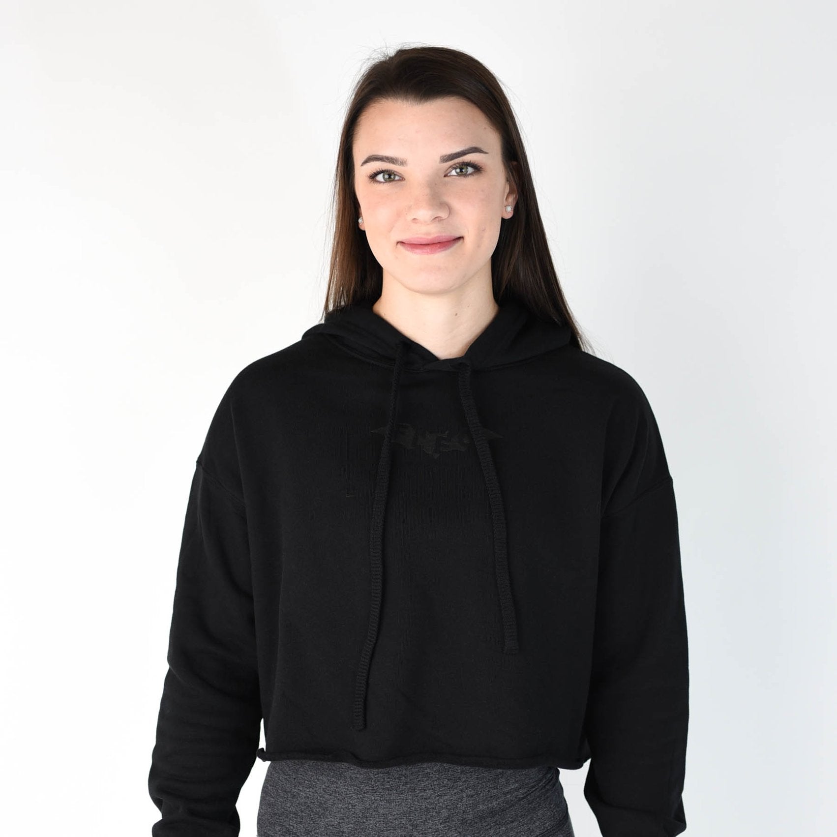 FLEO Bat Cropped Hoodie - Black - 9 for 9